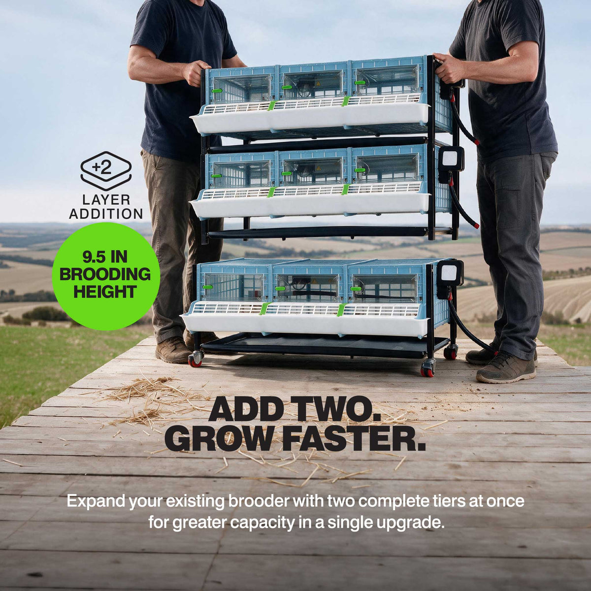 Chick Brooder - H:9.5" Double Layer Addition