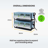 Chick Brooder - H:9.5" Double Layer Addition