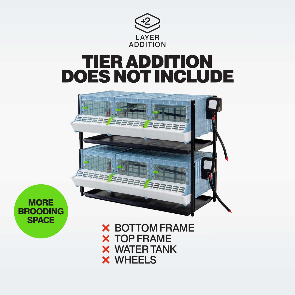 Chick Brooder - H:9.5" Double Layer Addition