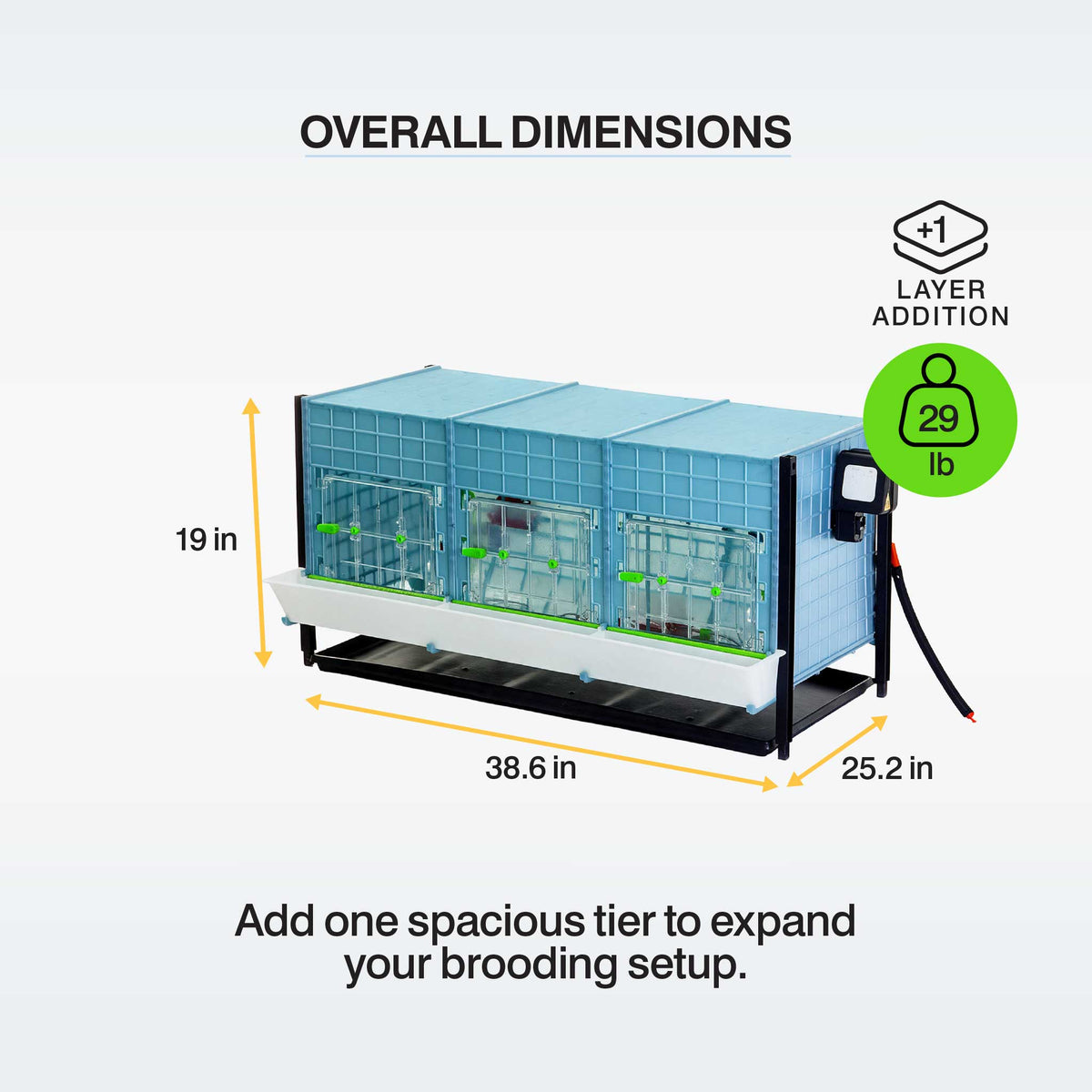 Chick Brooder - H:15" Layer Addition
