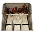 Hatching Time. Standard Snaplock by Formex. 4 chickens can be seen standing comfortably on roost inside of chicken coop.