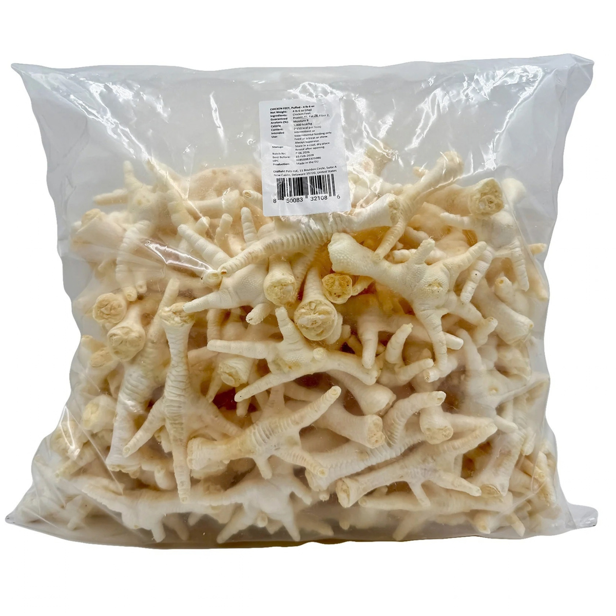 Puffed Chicken Feet - Dog Treats