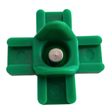 DIY poultry nipple drinker set with stainless steel nipple and green ABS housing