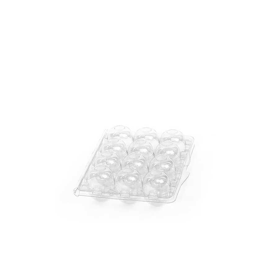 12-Egg Carton (Quail) - Clear Plastic