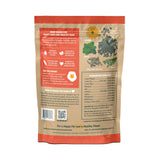 Back of Henhouse Hemp Plus 4 lb bag showing ingredients, guaranteed analysis, and nutritional benefits for hens.