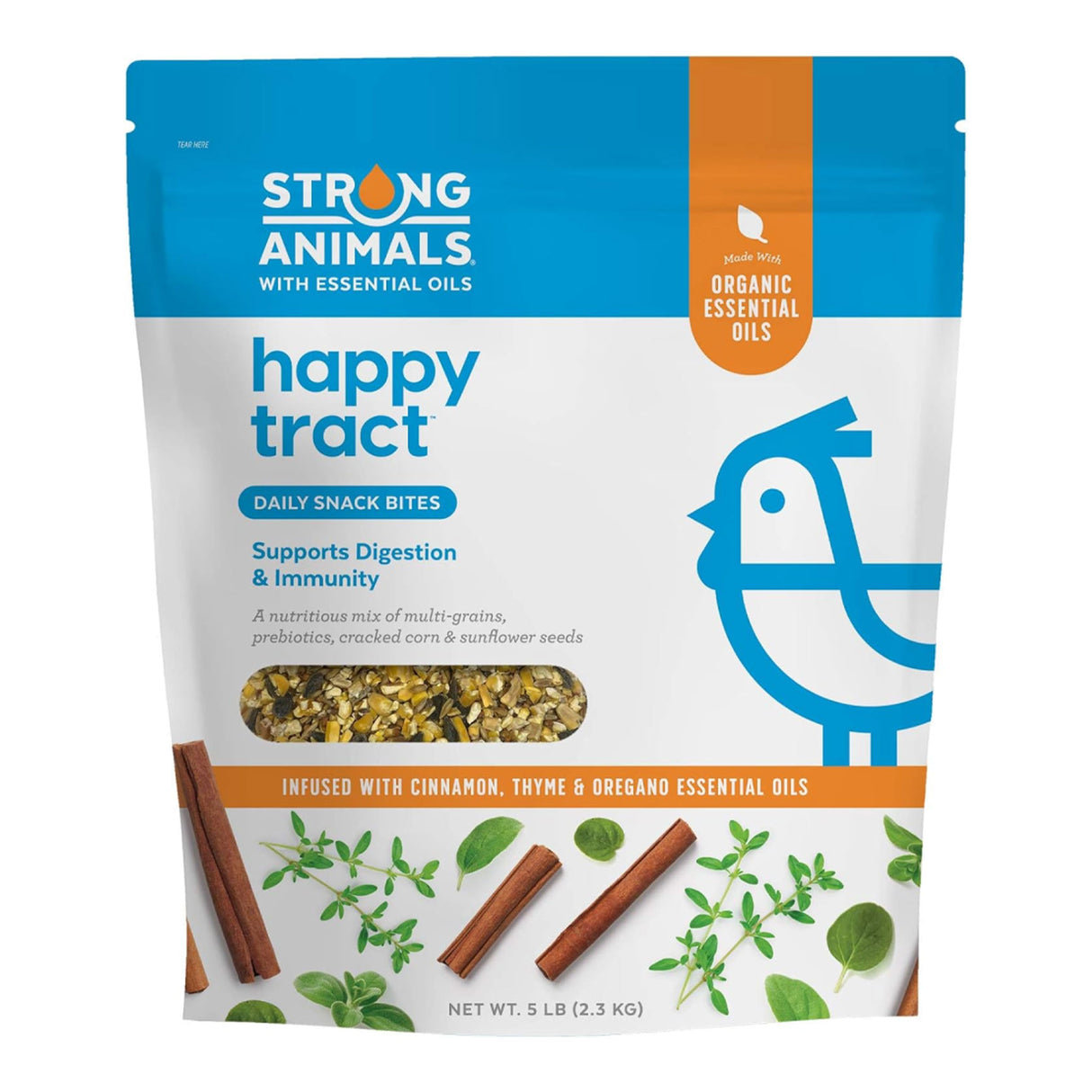 Hatching Time Strong Animals. Happy Tract Daily snack bites to support digestion and immunity can be seen in image