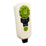 Close-up of NC-1 temperature controller for Warmzy heating plates showing adjustable heat dial and power indicators for chick brooders