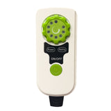 Front view of NC-1 temperature controller showing power button, heating indicators, and adjustable dial for Warmzy chick heating plate