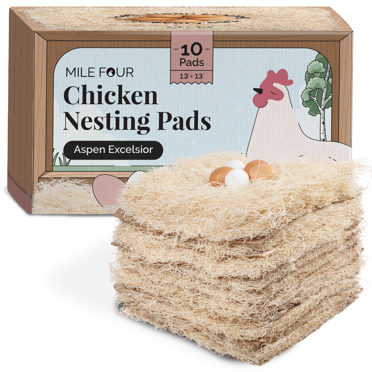 Mile Four Chicken Nesting Pads (Aspen)
