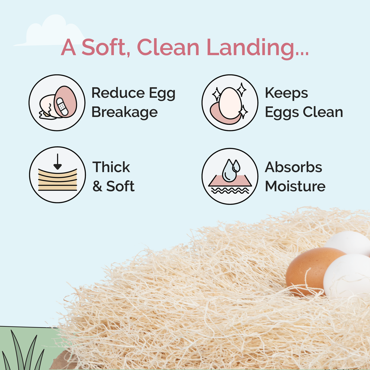 Mile Four Chicken Nesting Pads (Aspen)