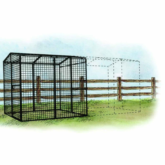 Hatching Time OverEZ 8 foot walk-in chicken run graphic illustration