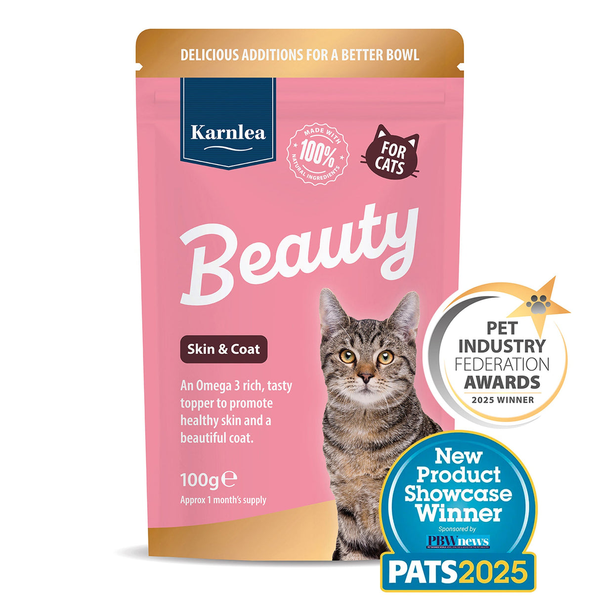 Karnlea cat supplement in a 100 g pouch