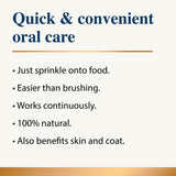 Karnlea dental powder benefit graphic for quick and convenient pet oral care