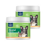 Two-pack Karnlea dental powder containers for pet oral care