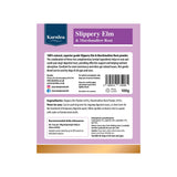 Karnlea Slippery Elm supplement facts label on product packaging