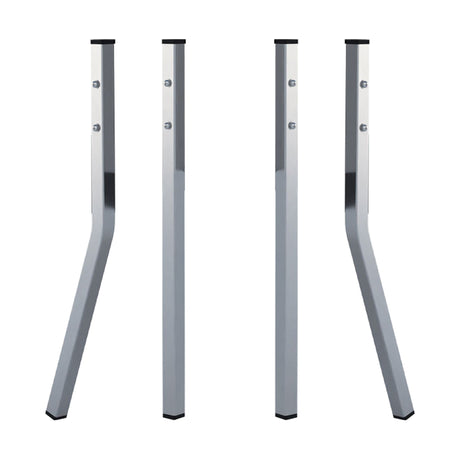 Set of four galvanized steel legs for Hatching Time Galvanized Nesting Box Series, providing a stable and rust-resistant base for elevated poultry nest boxes