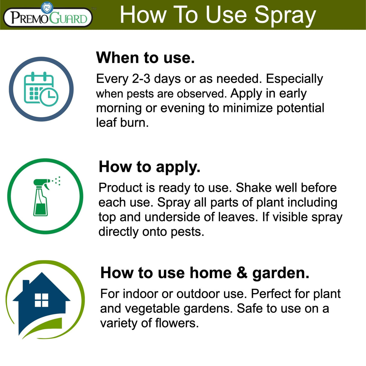 Hatching Time Premo. How to use spray infographic.