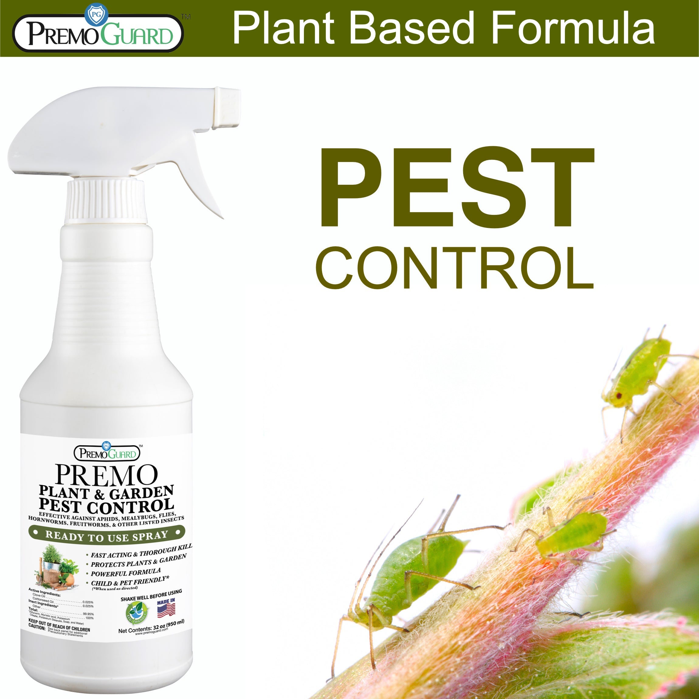 Plant and Garden Pest Spray by Premo Guard - 32 oz