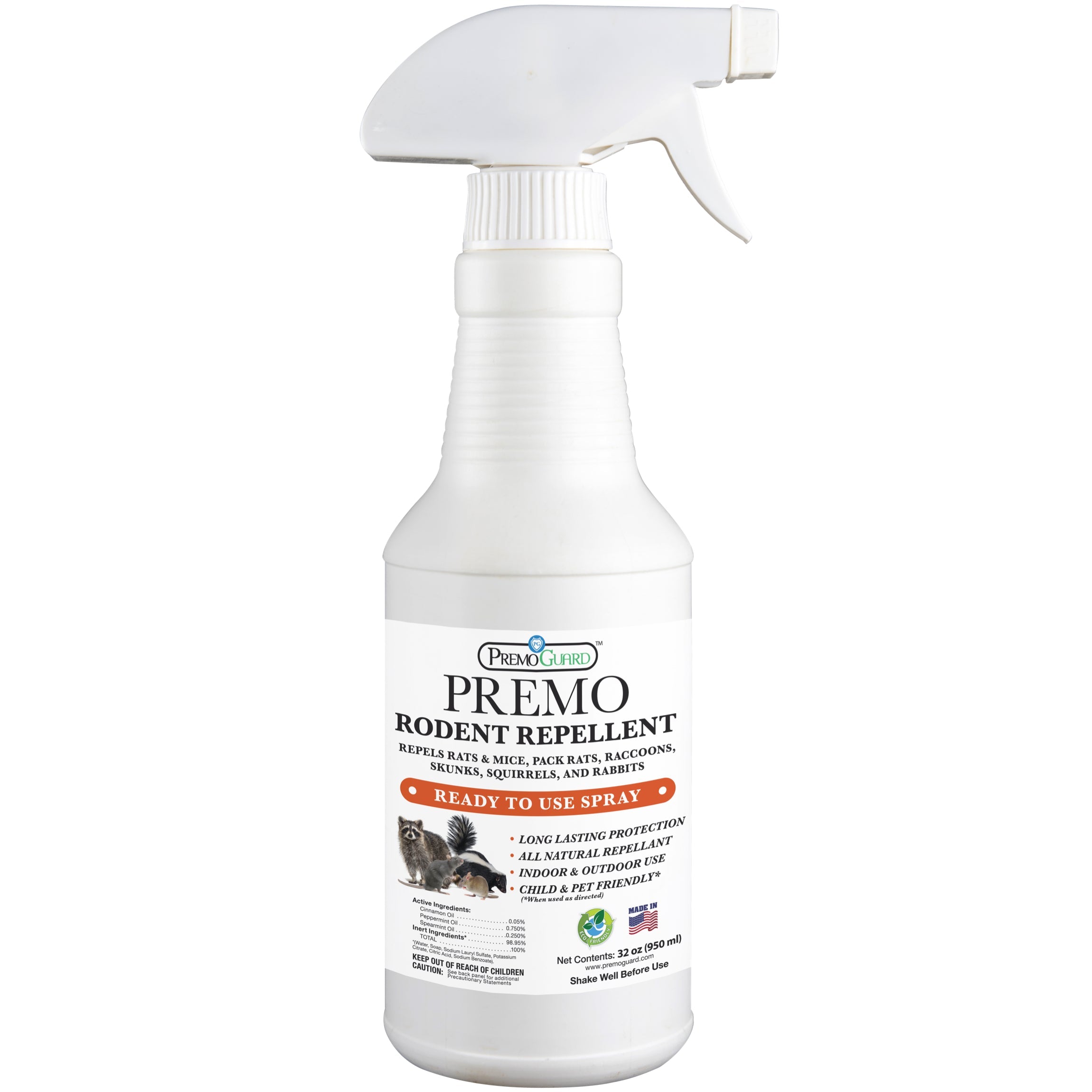 Rodent Repellent Spray By Premo Guard - 32 oz