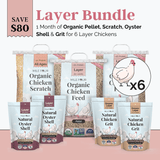 Mile Four (Layer Bundle) Organic Feed - 1 Month Supply for 6 Layer Chickens