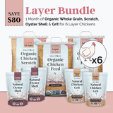 Mile Four (Layer Bundle) Organic Feed - 1 Month Supply for 6 Layer Chickens