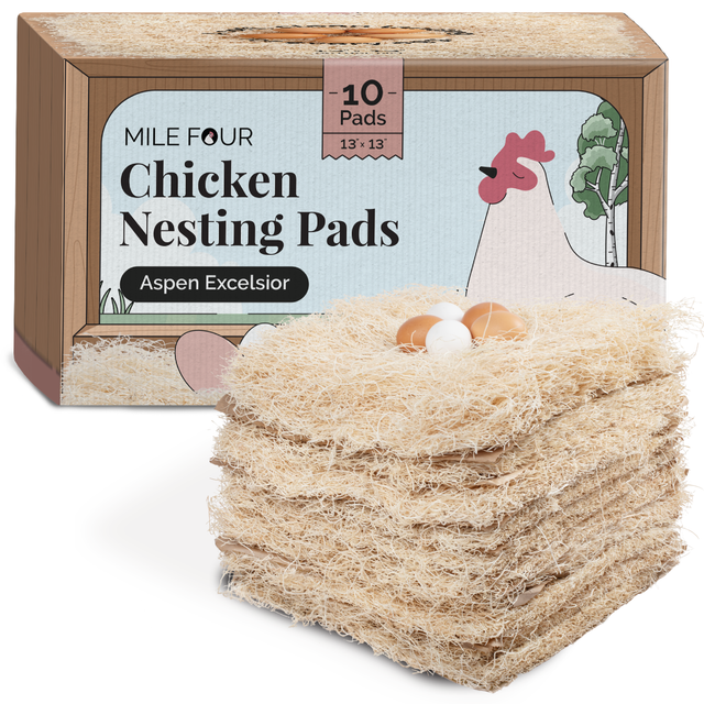 a photo of mile four chicken nesting pads made from aspen