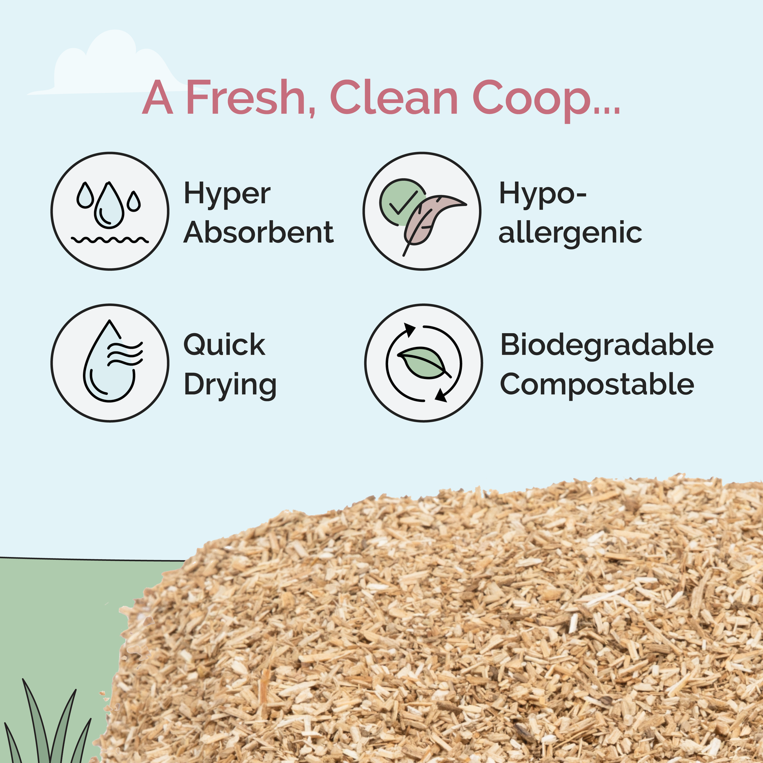 a diagram of the benefits of mile four hemp bedding 