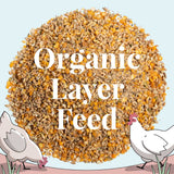 Mile Four Layer Organic Chicken Feed in a pile