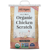 a large bag of Mile Four Organic Chicken Scratch