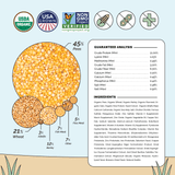 a ingredient list for Mile Four Starter Organic Chicken Feed