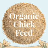 Mile Four Starter Organic Chicken Feed in a pile