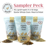 A Mile Four Starter Organic Chicken Feed Sampler Peck
