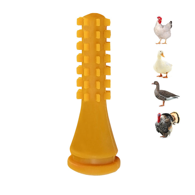 Yellow ProA natural rubber feather plucking finger for chickens, ducks, geese, and turkeys
