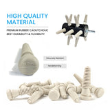 ProB ring-shaped natural rubber plucking fingers made from premium caoutchouc shown with roller attachment, highlighting extreme resistance, flexibility, and non-deforming design