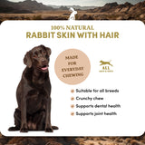 Rabbit Skin with Hair - Dog Treats