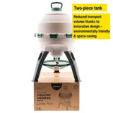 The Optimus Poultry Drinker - 6 Gallon is space saving and environmentally friendly 