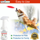 Hatching Time Premo. Pet protector spray can be seen next to dog jumping for frisbee.