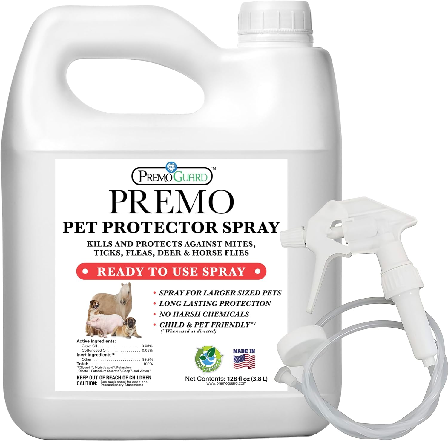a bottle of Pet Protector By Premo Guard - 128 oz