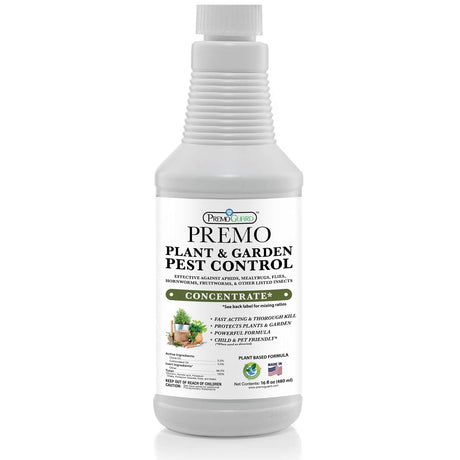 a bottle of Plant and Garden Pest Control Concentrate By Premo Guard- 16 oz