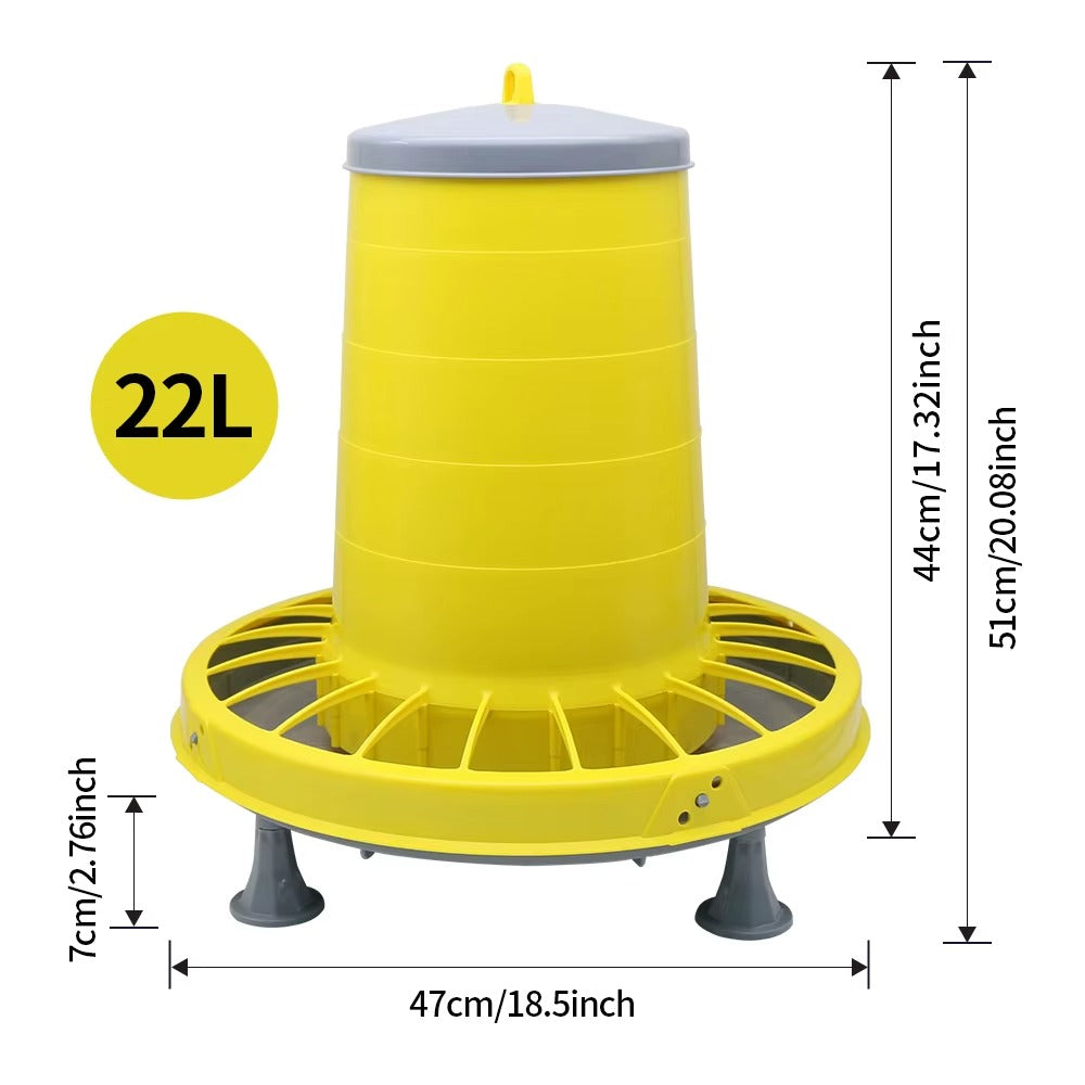 Raised Poultry Feeder - 34 lb