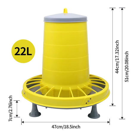 Raised Poultry Feeder - 34 lb