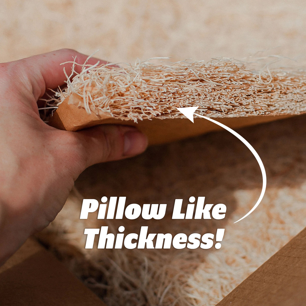 Close-up of Premium Nesting Pad showing thick pillow-like construction designed to cushion eggs and provide comfort for laying hens.