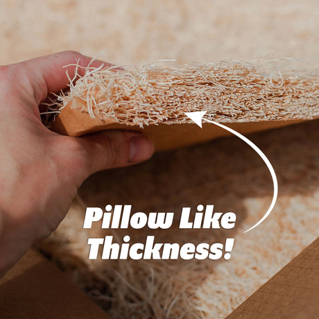 Close-up of Premium Nesting Pad showing thick pillow-like construction designed to cushion eggs and provide comfort for laying hens.