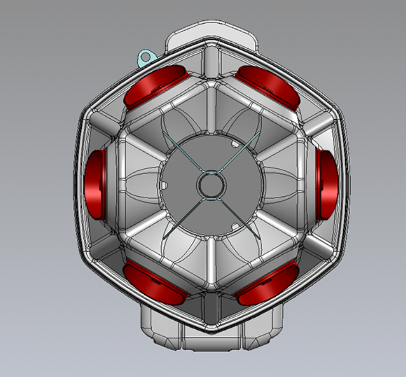 Hatching Time Coopworx 40 lb feeder silo can be seen in image, 3d rendering above silo.