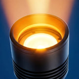 Close-up of Hatching Time egg candler bright LED light for viewing poultry egg development