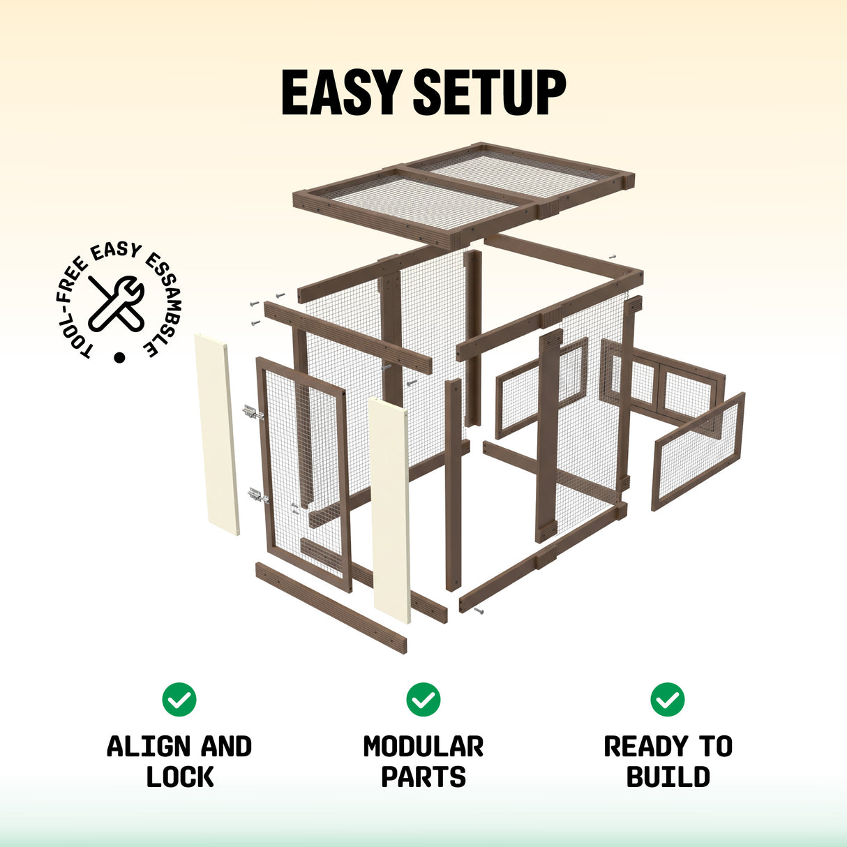 Flock Right Chicken Coop - Stand & Run Only