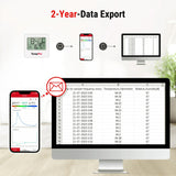 TempPro TP357 Bluetooth Temperature and Humidity Monitor with Two-Year Data Export and Historical Records