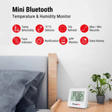 TempPro TP357 Mini Bluetooth Temperature and Humidity Monitor with LCD Display, App Monitoring, and Comfort Indicator