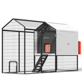 Hatching Time Smart Coop.  Chicken coop with run can be seen in image. 