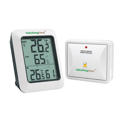 Hatching Time ThermoHatch TP60C wireless thermometer hygrometer with indoor display and 868 MHz remote sensor